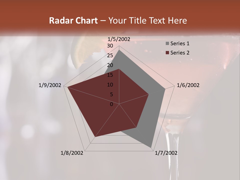 A Pink Cocktail With A Lime Slice On The Rim PowerPoint Template