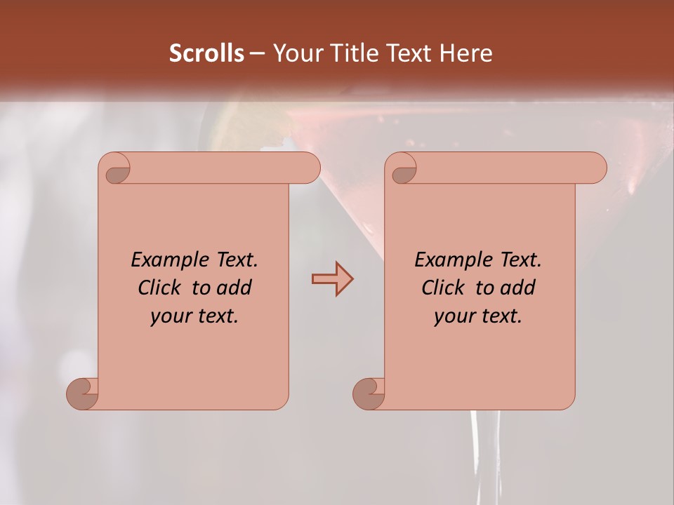 A Pink Cocktail With A Lime Slice On The Rim PowerPoint Template