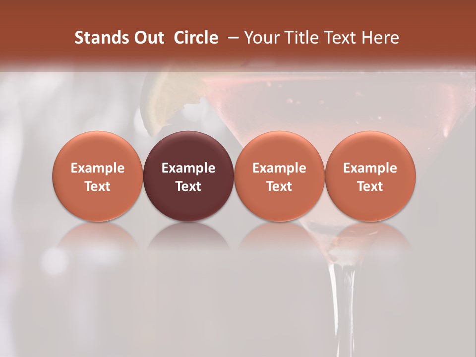 A Pink Cocktail With A Lime Slice On The Rim PowerPoint Template