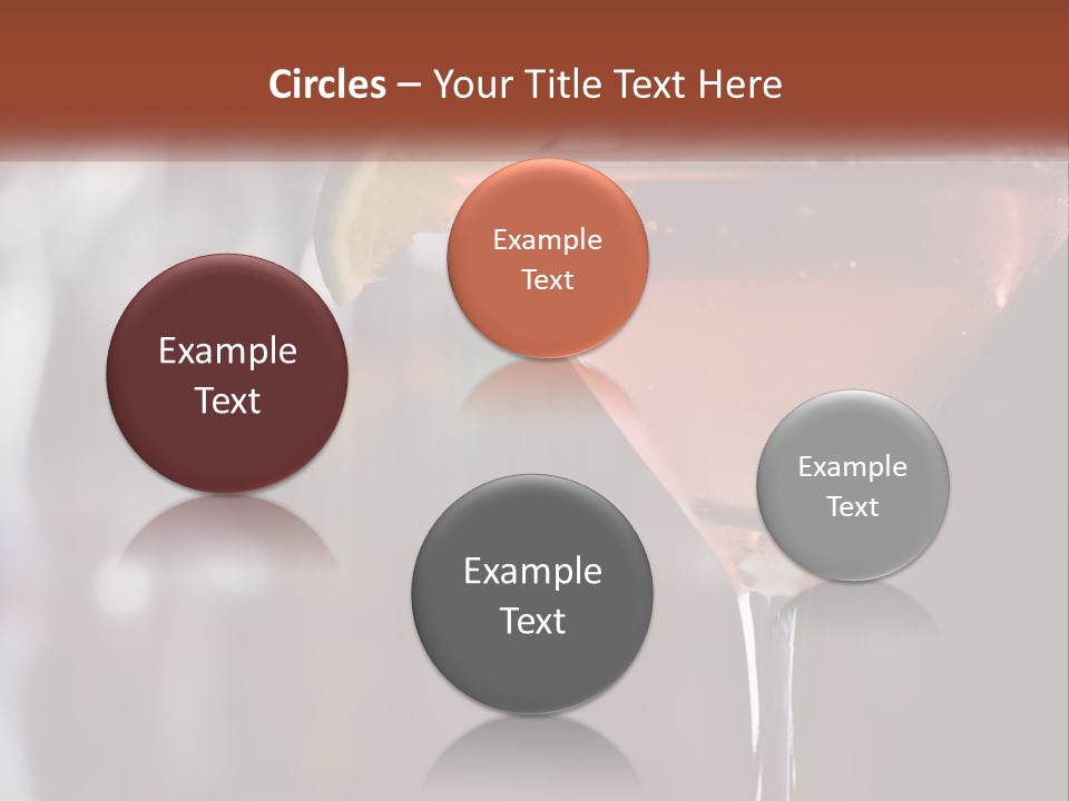 A Pink Cocktail With A Lime Slice On The Rim PowerPoint Template