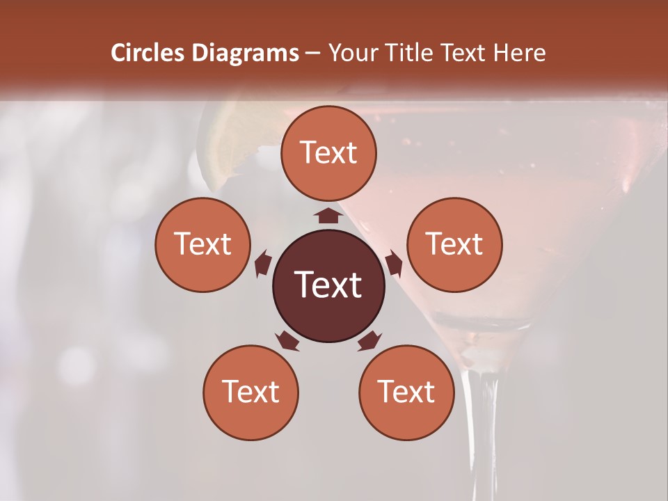 A Pink Cocktail With A Lime Slice On The Rim PowerPoint Template