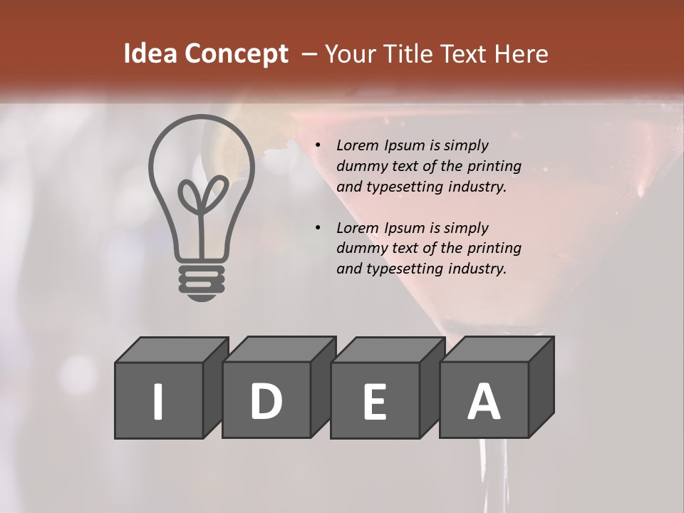 A Pink Cocktail With A Lime Slice On The Rim PowerPoint Template