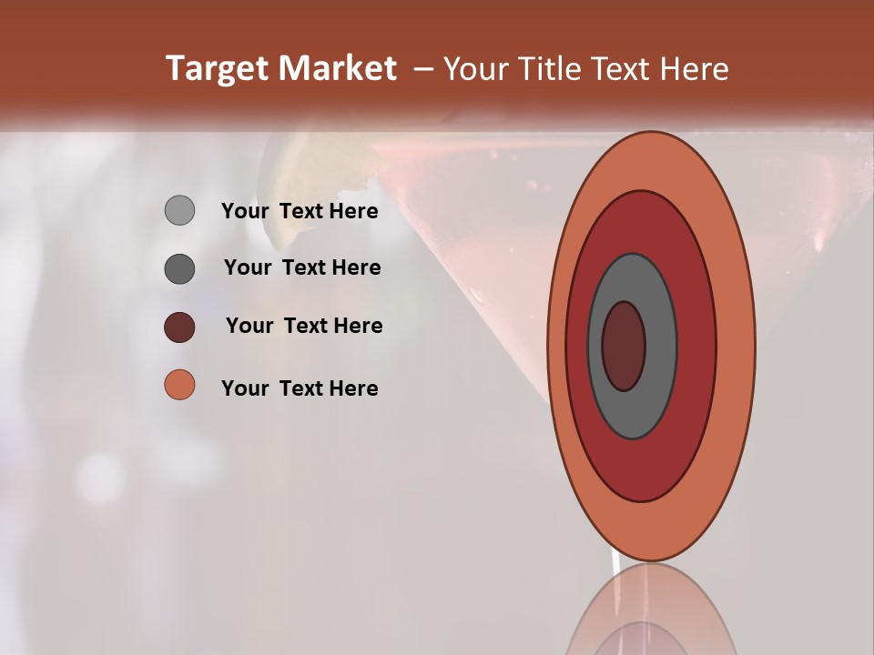 A Pink Cocktail With A Lime Slice On The Rim PowerPoint Template