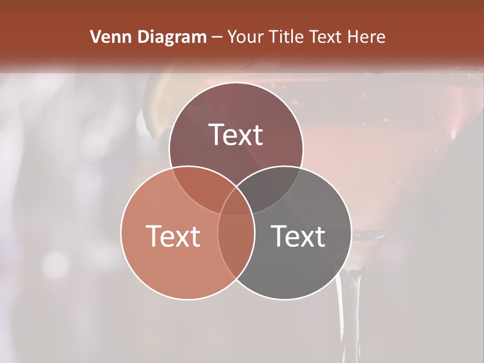 A Pink Cocktail With A Lime Slice On The Rim PowerPoint Template