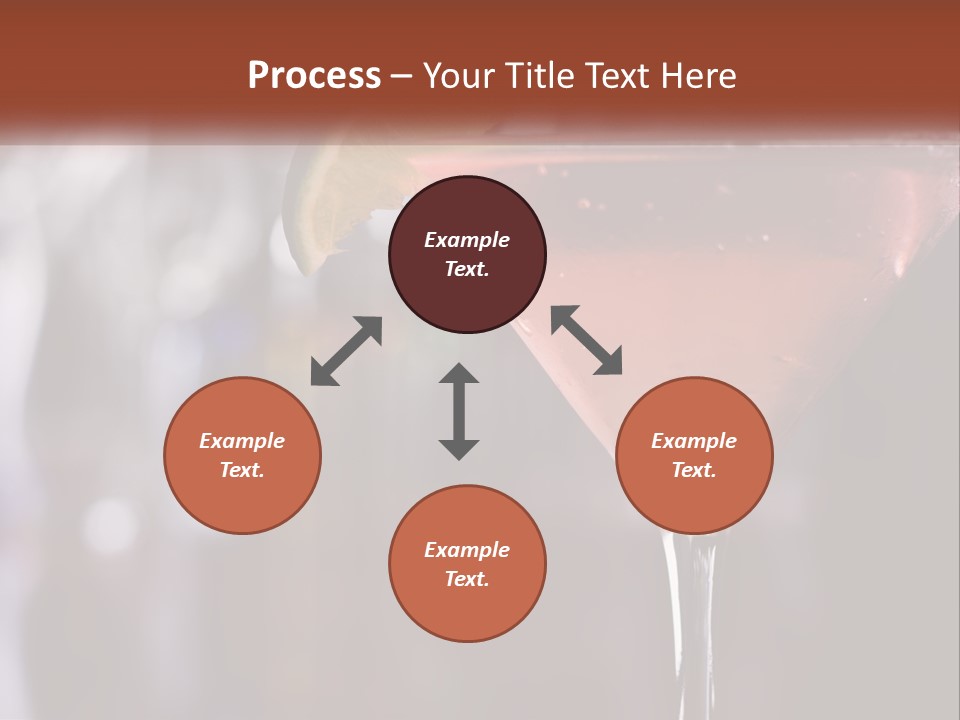 A Pink Cocktail With A Lime Slice On The Rim PowerPoint Template