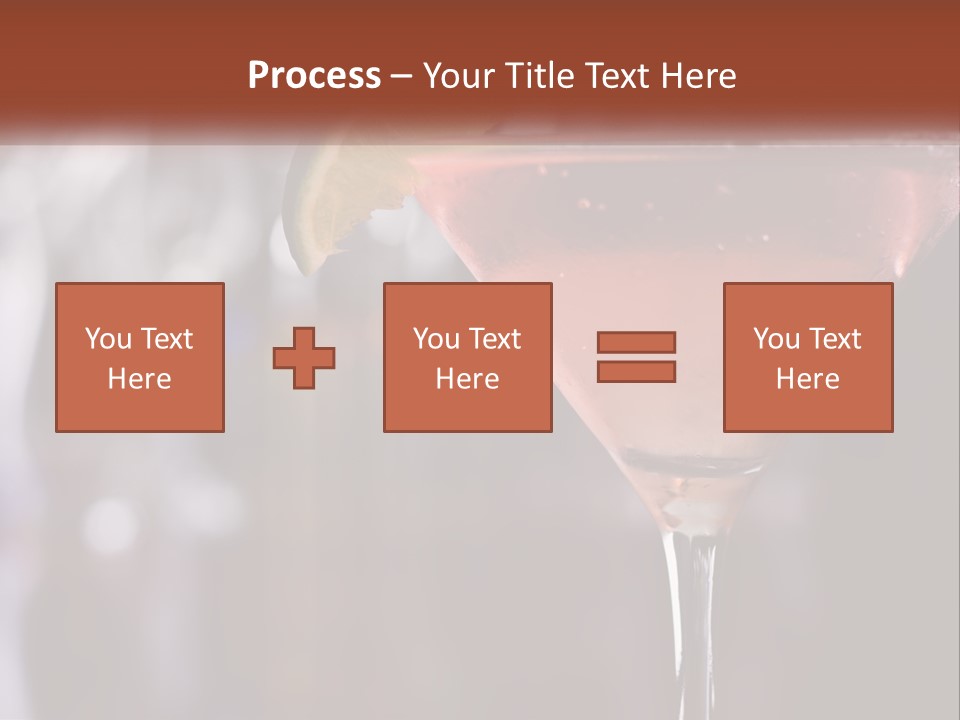 A Pink Cocktail With A Lime Slice On The Rim PowerPoint Template