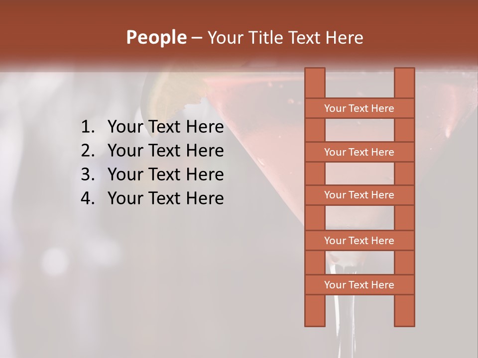 A Pink Cocktail With A Lime Slice On The Rim PowerPoint Template