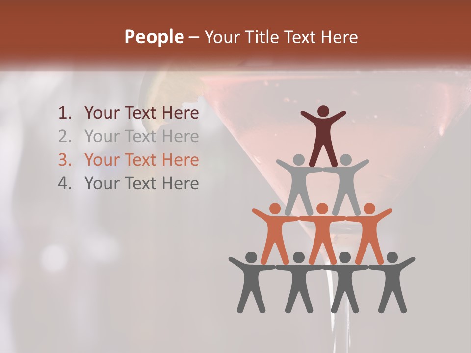 A Pink Cocktail With A Lime Slice On The Rim PowerPoint Template