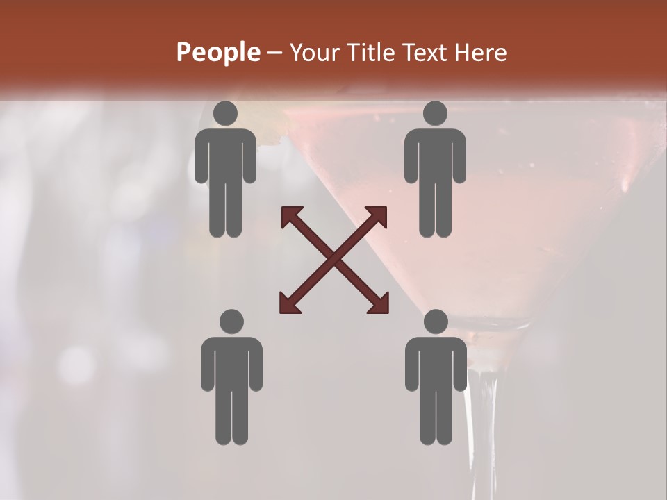 A Pink Cocktail With A Lime Slice On The Rim PowerPoint Template