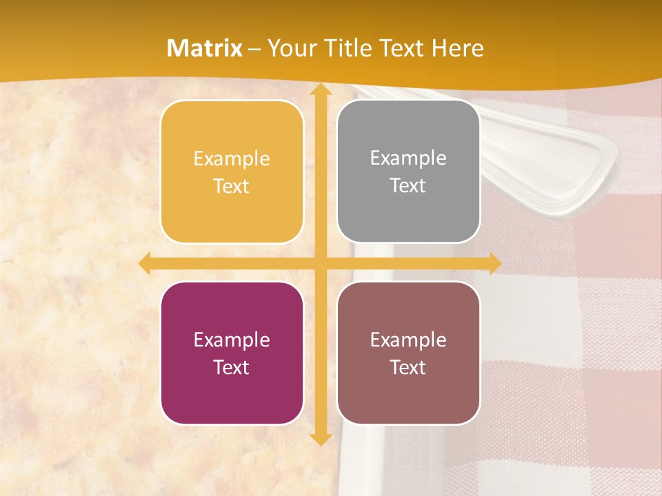 A Casserole Dish With A Fork On A Red And White Checkered Table PowerPoint Template