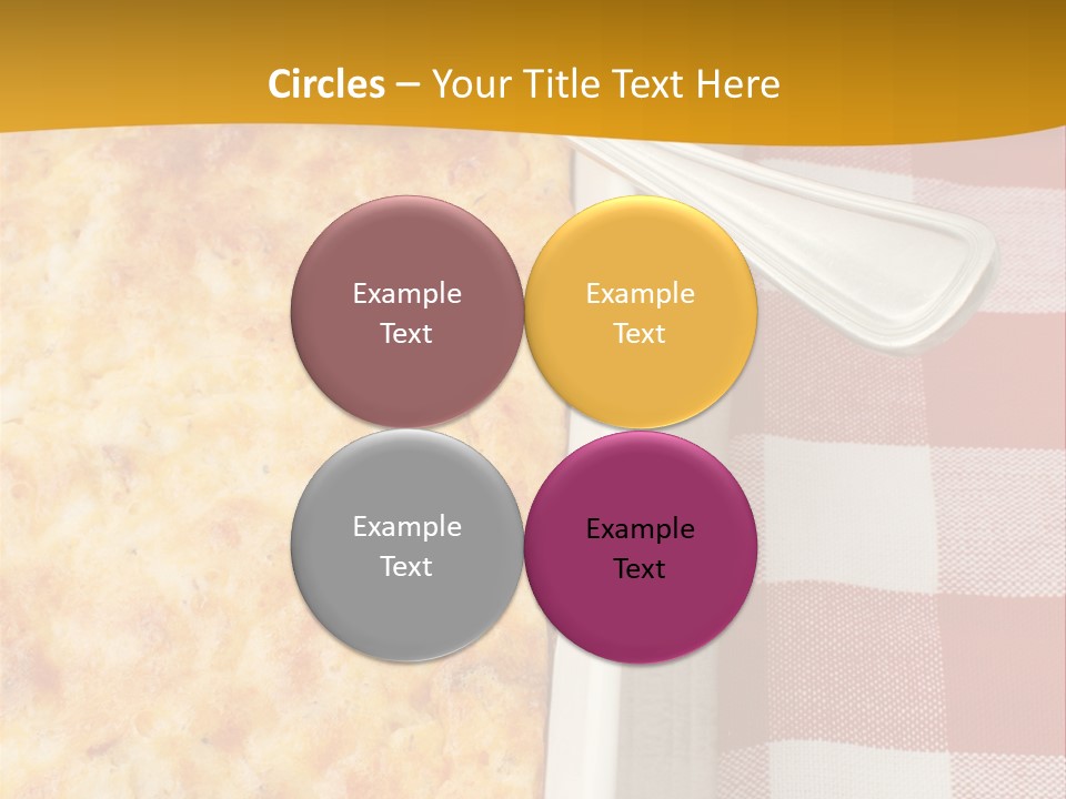 A Casserole Dish With A Fork On A Red And White Checkered Table PowerPoint Template