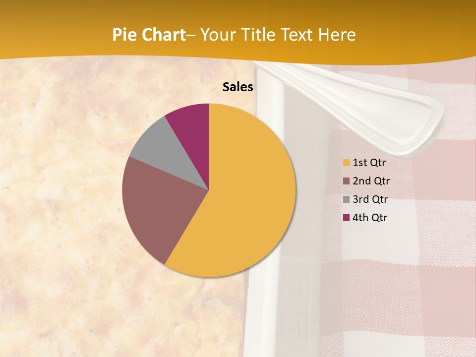 A Casserole Dish With A Fork On A Red And White Checkered Table PowerPoint Template