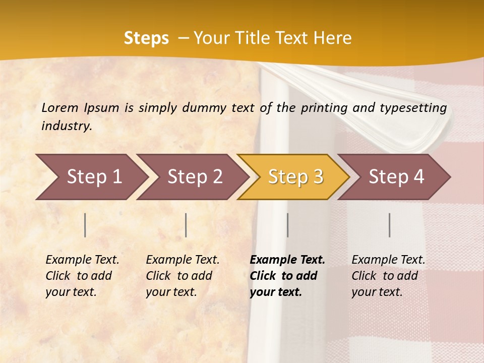 A Casserole Dish With A Fork On A Red And White Checkered Table PowerPoint Template
