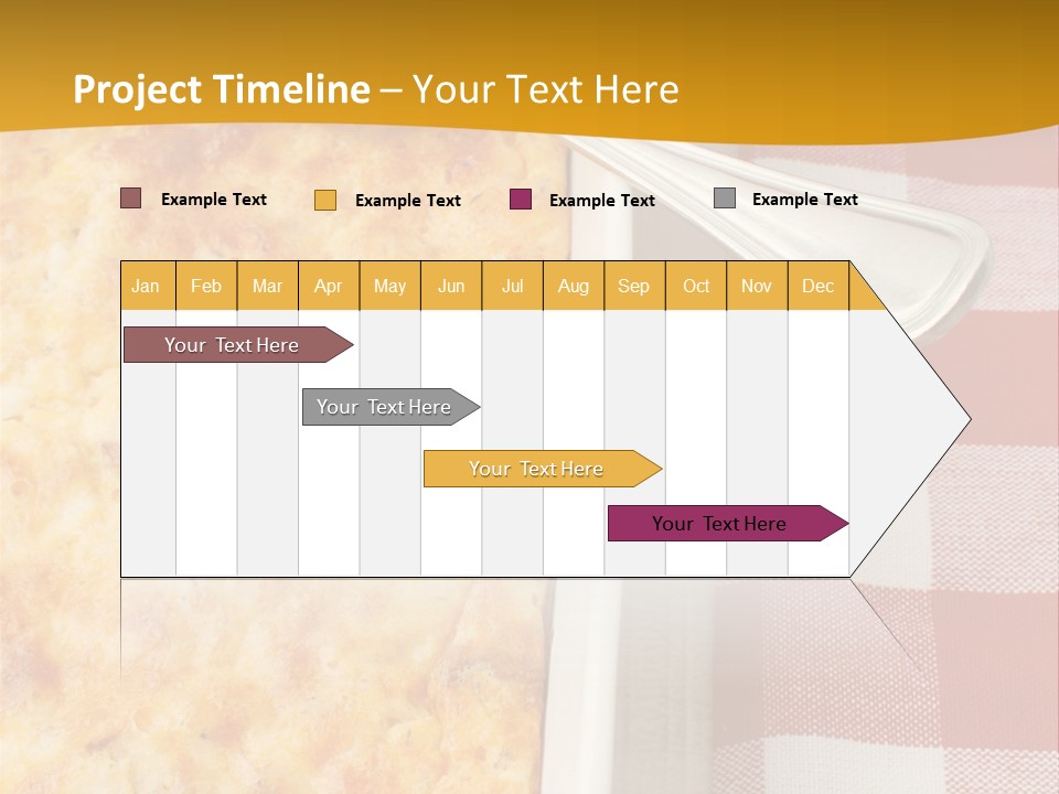 A Casserole Dish With A Fork On A Red And White Checkered Table PowerPoint Template
