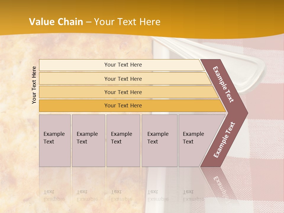 A Casserole Dish With A Fork On A Red And White Checkered Table PowerPoint Template