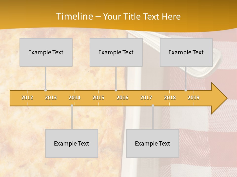 A Casserole Dish With A Fork On A Red And White Checkered Table PowerPoint Template