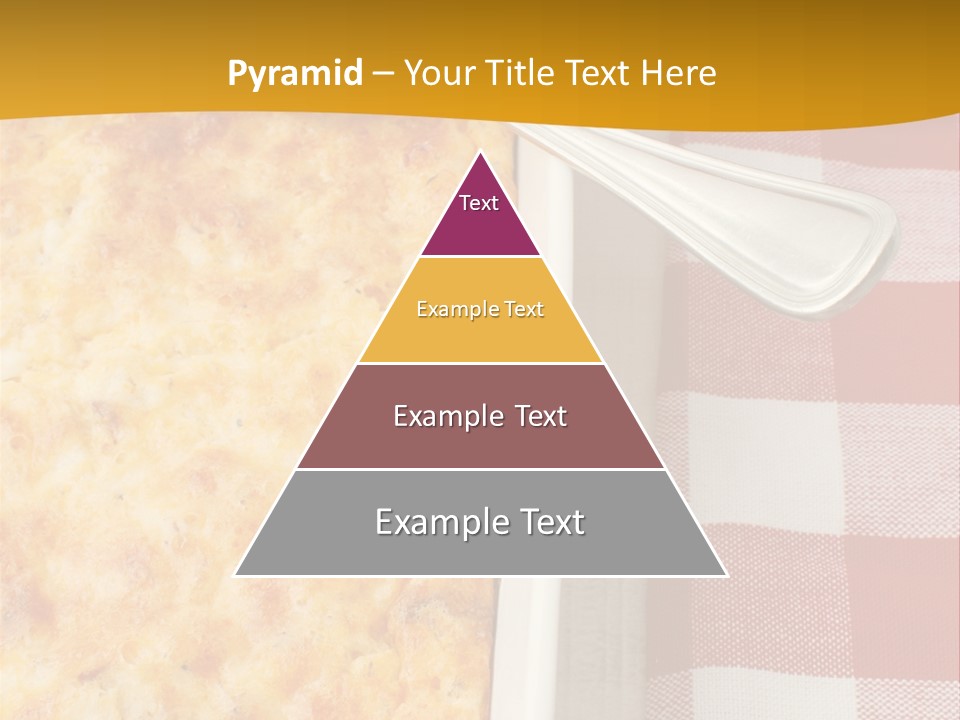 A Casserole Dish With A Fork On A Red And White Checkered Table PowerPoint Template