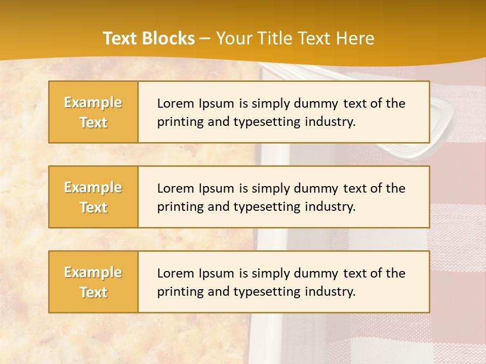 A Casserole Dish With A Fork On A Red And White Checkered Table PowerPoint Template