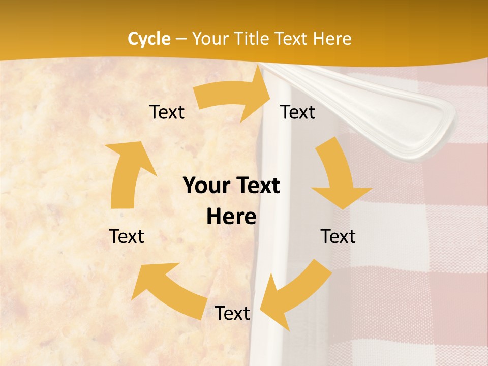A Casserole Dish With A Fork On A Red And White Checkered Table PowerPoint Template