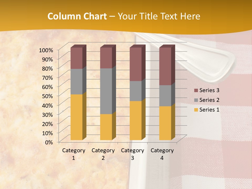 A Casserole Dish With A Fork On A Red And White Checkered Table PowerPoint Template