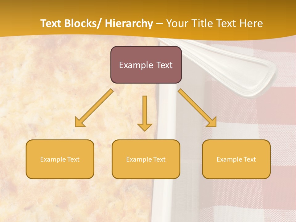 A Casserole Dish With A Fork On A Red And White Checkered Table PowerPoint Template