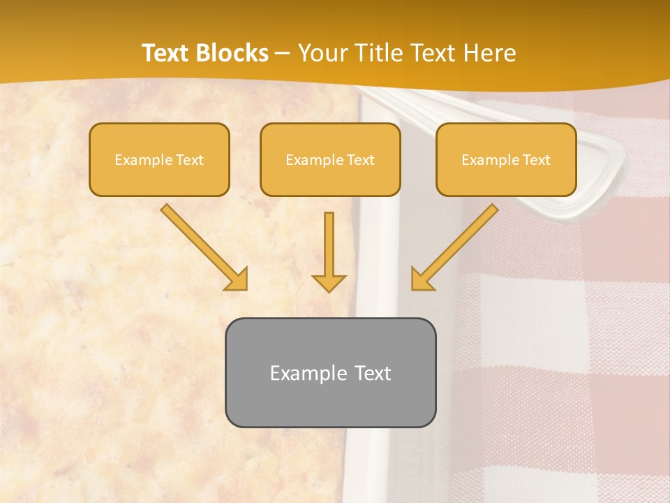 A Casserole Dish With A Fork On A Red And White Checkered Table PowerPoint Template
