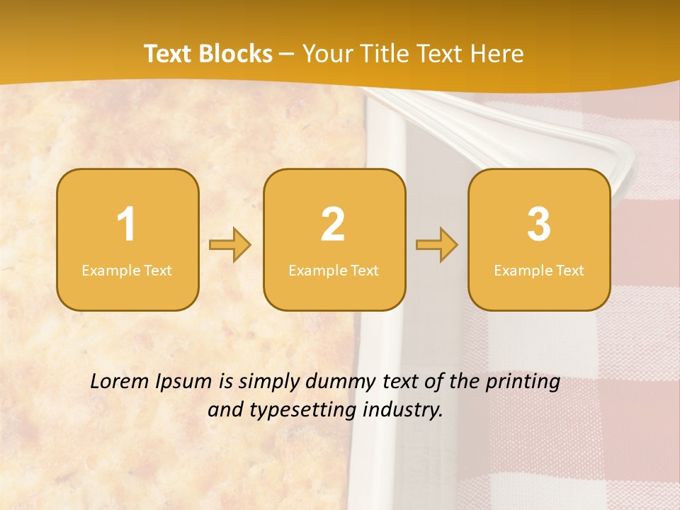 A Casserole Dish With A Fork On A Red And White Checkered Table PowerPoint Template