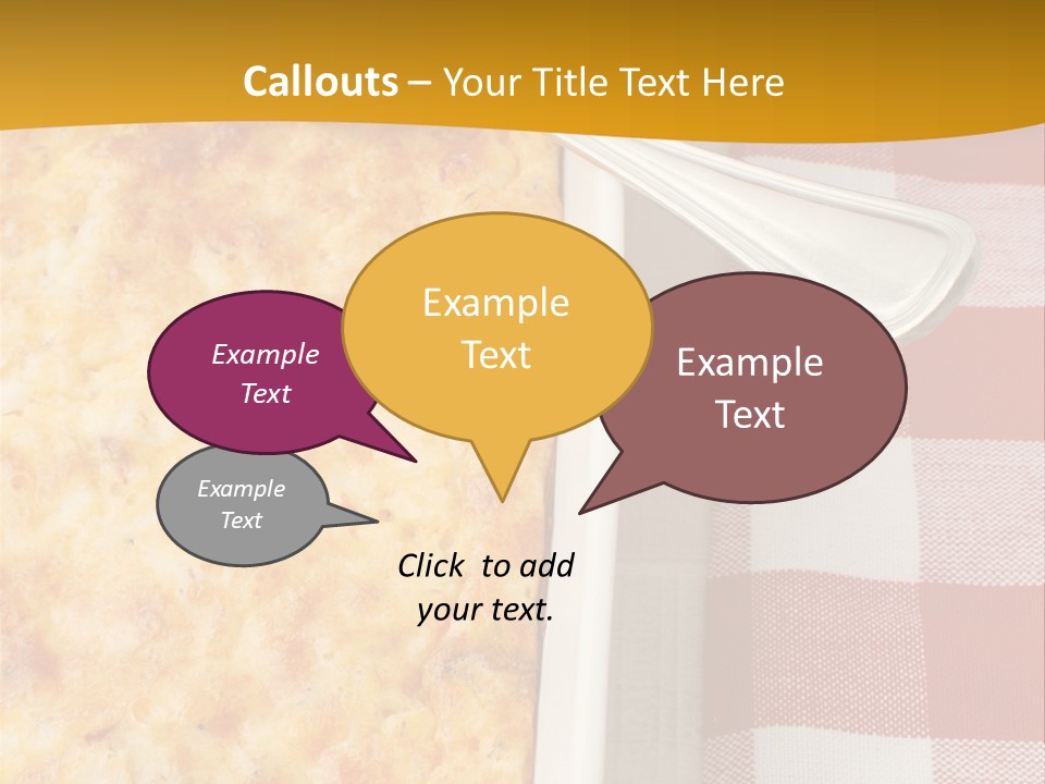A Casserole Dish With A Fork On A Red And White Checkered Table PowerPoint Template
