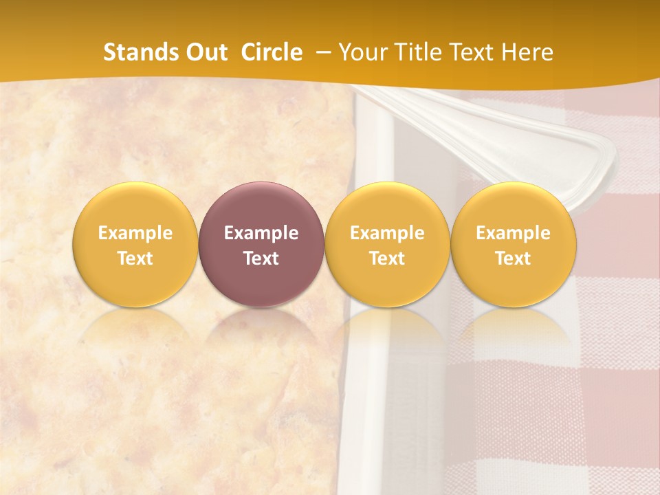 A Casserole Dish With A Fork On A Red And White Checkered Table PowerPoint Template