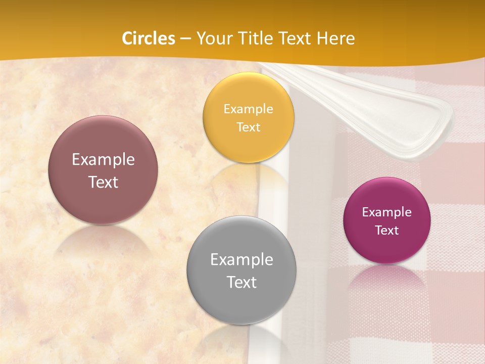 A Casserole Dish With A Fork On A Red And White Checkered Table PowerPoint Template