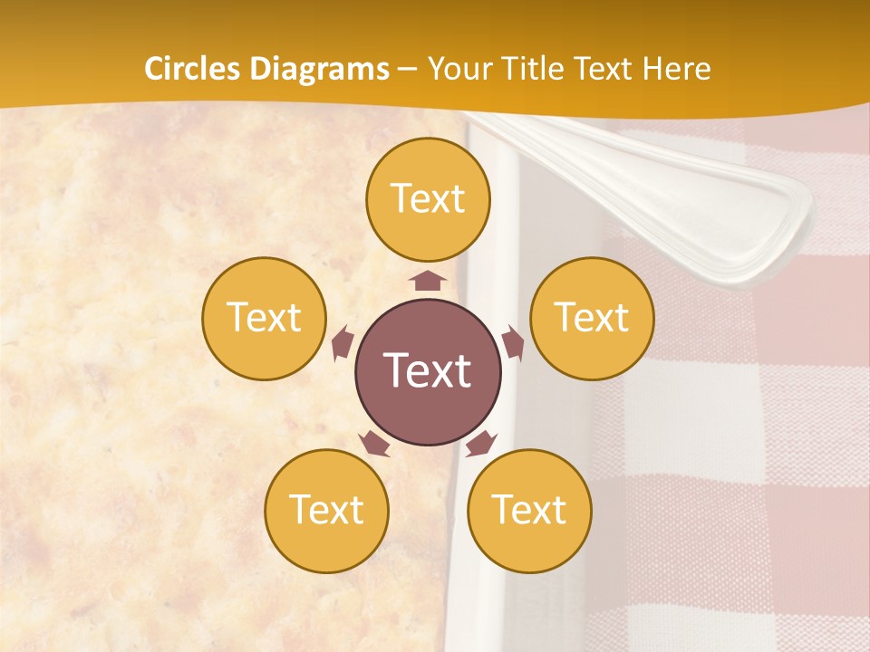 A Casserole Dish With A Fork On A Red And White Checkered Table PowerPoint Template