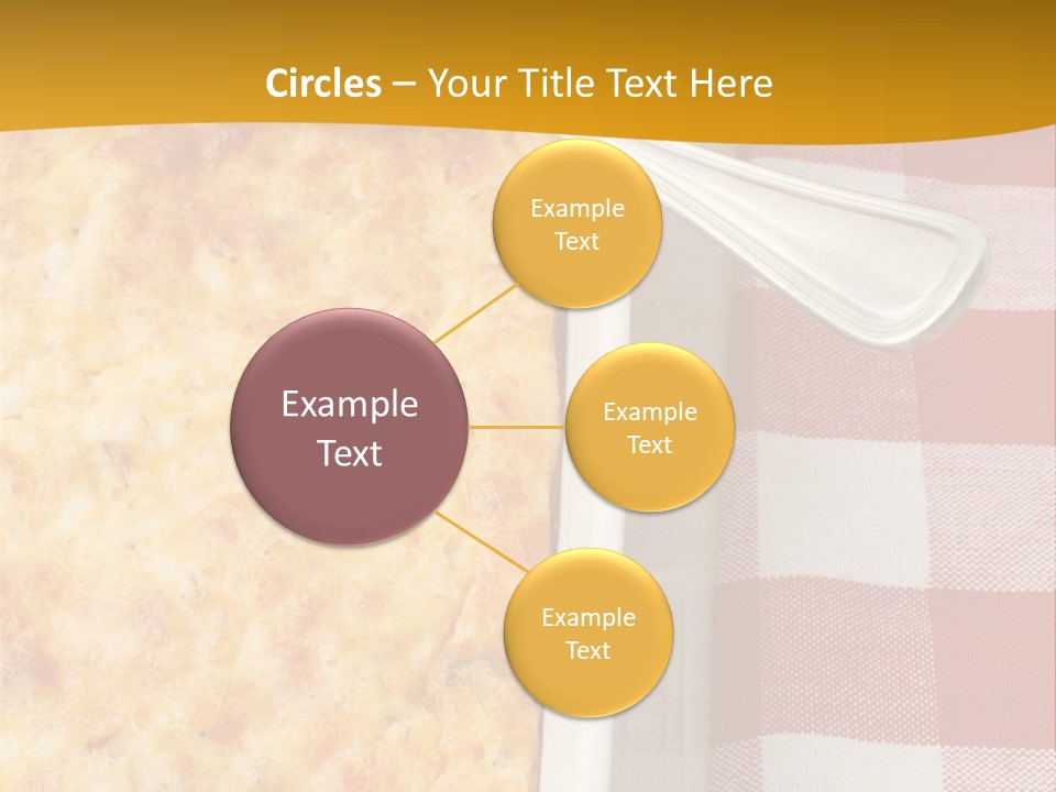 A Casserole Dish With A Fork On A Red And White Checkered Table PowerPoint Template