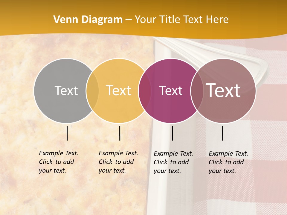 A Casserole Dish With A Fork On A Red And White Checkered Table PowerPoint Template