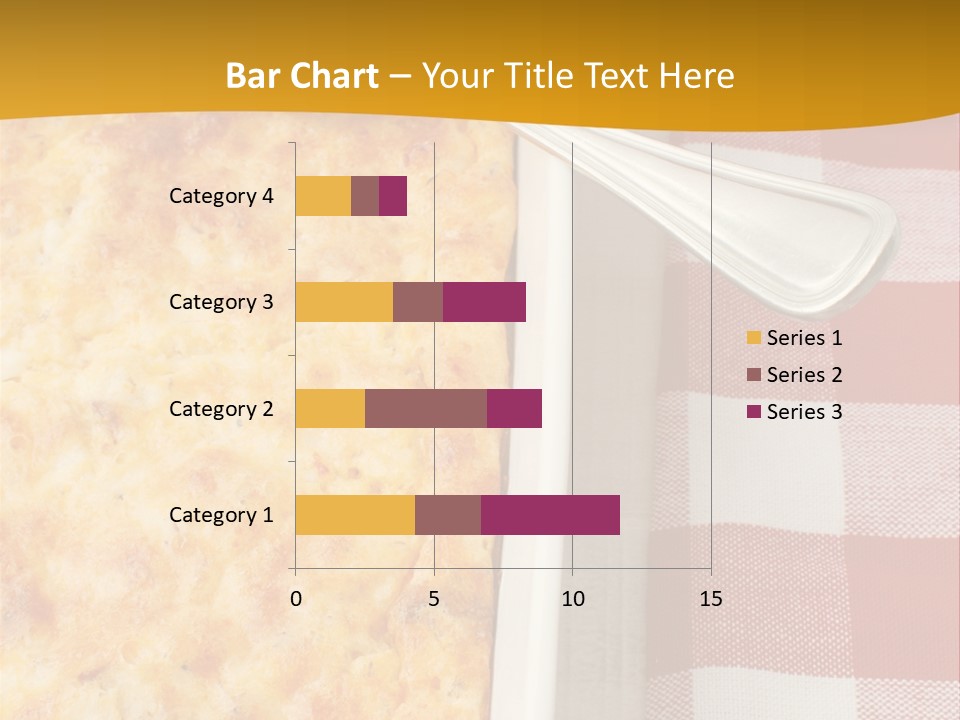 A Casserole Dish With A Fork On A Red And White Checkered Table PowerPoint Template