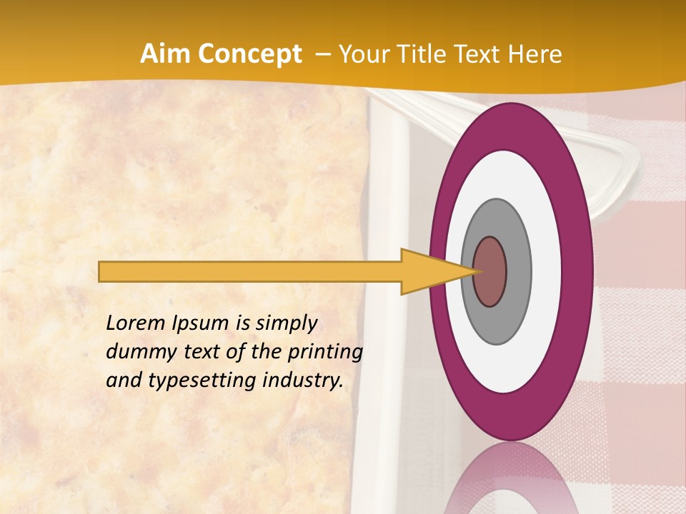 A Casserole Dish With A Fork On A Red And White Checkered Table PowerPoint Template