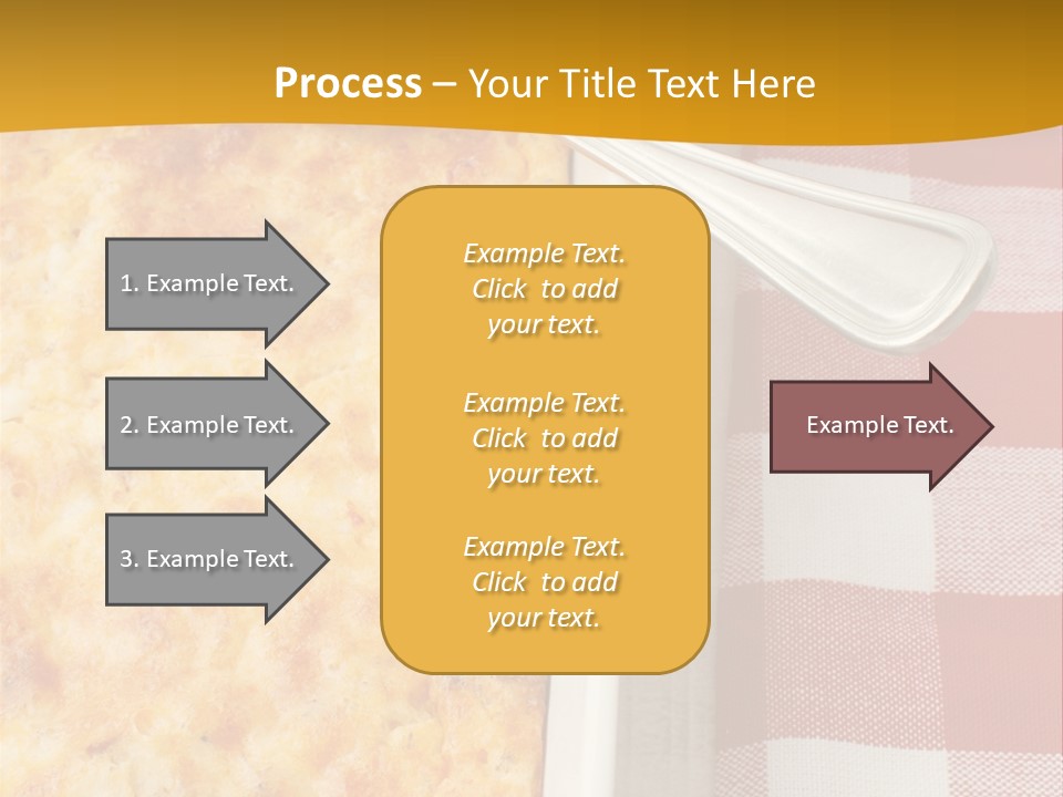 A Casserole Dish With A Fork On A Red And White Checkered Table PowerPoint Template
