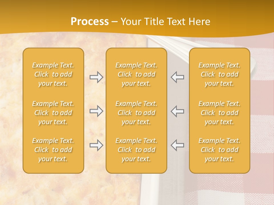 A Casserole Dish With A Fork On A Red And White Checkered Table PowerPoint Template