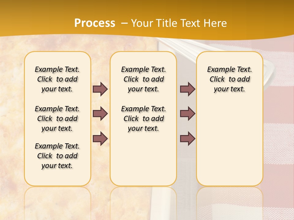 A Casserole Dish With A Fork On A Red And White Checkered Table PowerPoint Template