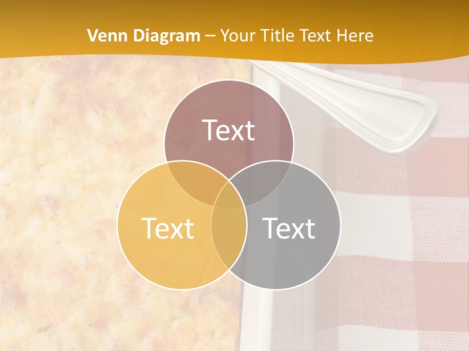 A Casserole Dish With A Fork On A Red And White Checkered Table PowerPoint Template