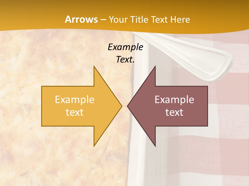 A Casserole Dish With A Fork On A Red And White Checkered Table PowerPoint Template