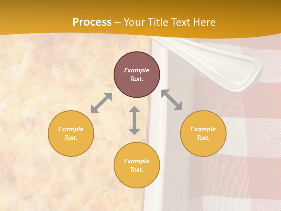A Casserole Dish With A Fork On A Red And White Checkered Table PowerPoint Template