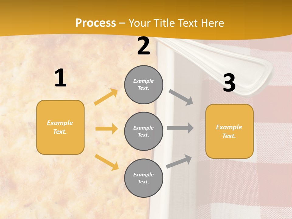 A Casserole Dish With A Fork On A Red And White Checkered Table PowerPoint Template