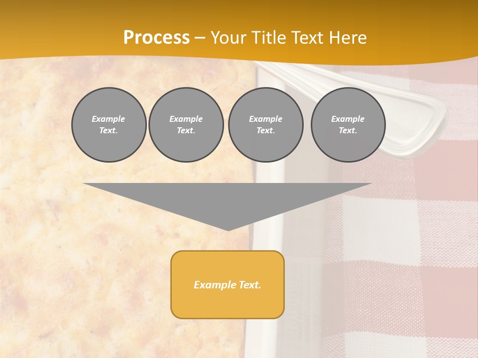 A Casserole Dish With A Fork On A Red And White Checkered Table PowerPoint Template
