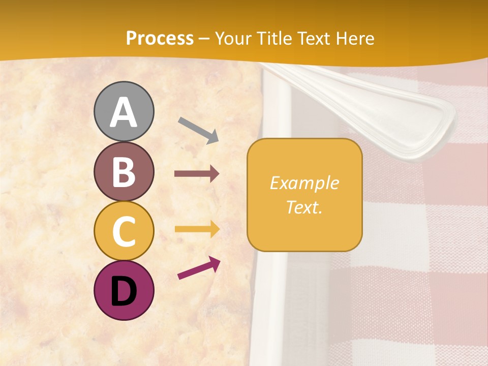 A Casserole Dish With A Fork On A Red And White Checkered Table PowerPoint Template