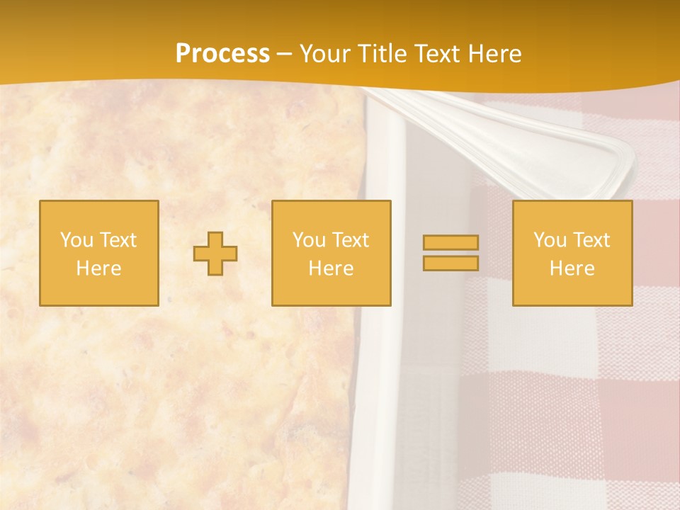 A Casserole Dish With A Fork On A Red And White Checkered Table PowerPoint Template