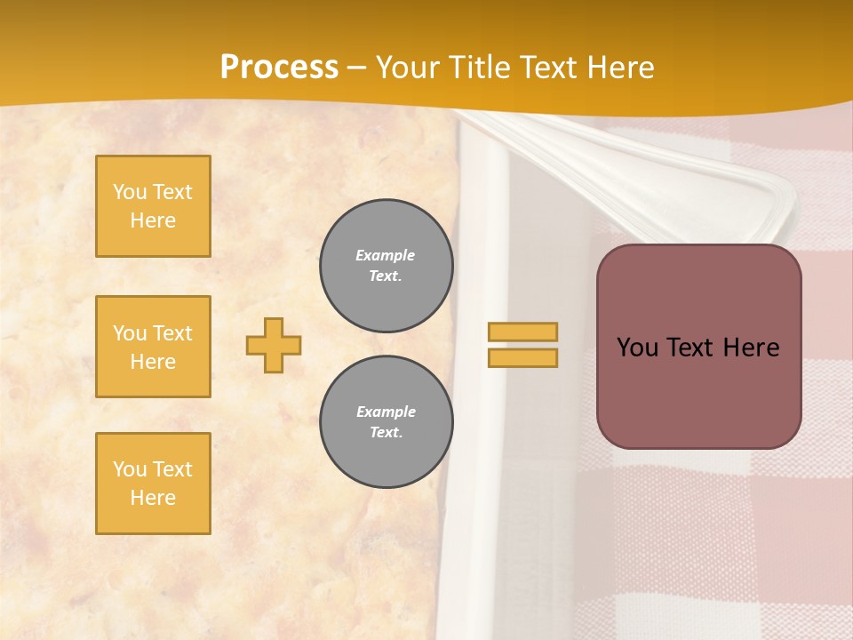A Casserole Dish With A Fork On A Red And White Checkered Table PowerPoint Template