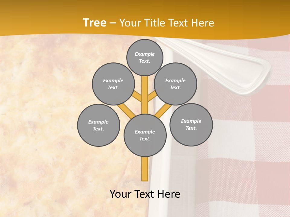 A Casserole Dish With A Fork On A Red And White Checkered Table PowerPoint Template