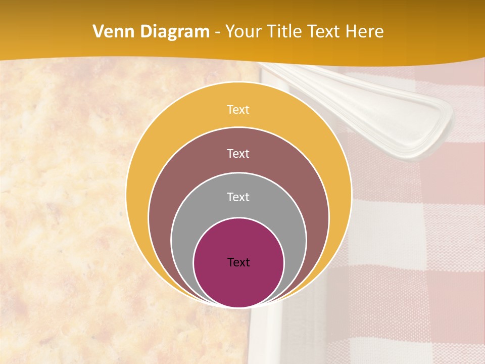 A Casserole Dish With A Fork On A Red And White Checkered Table PowerPoint Template