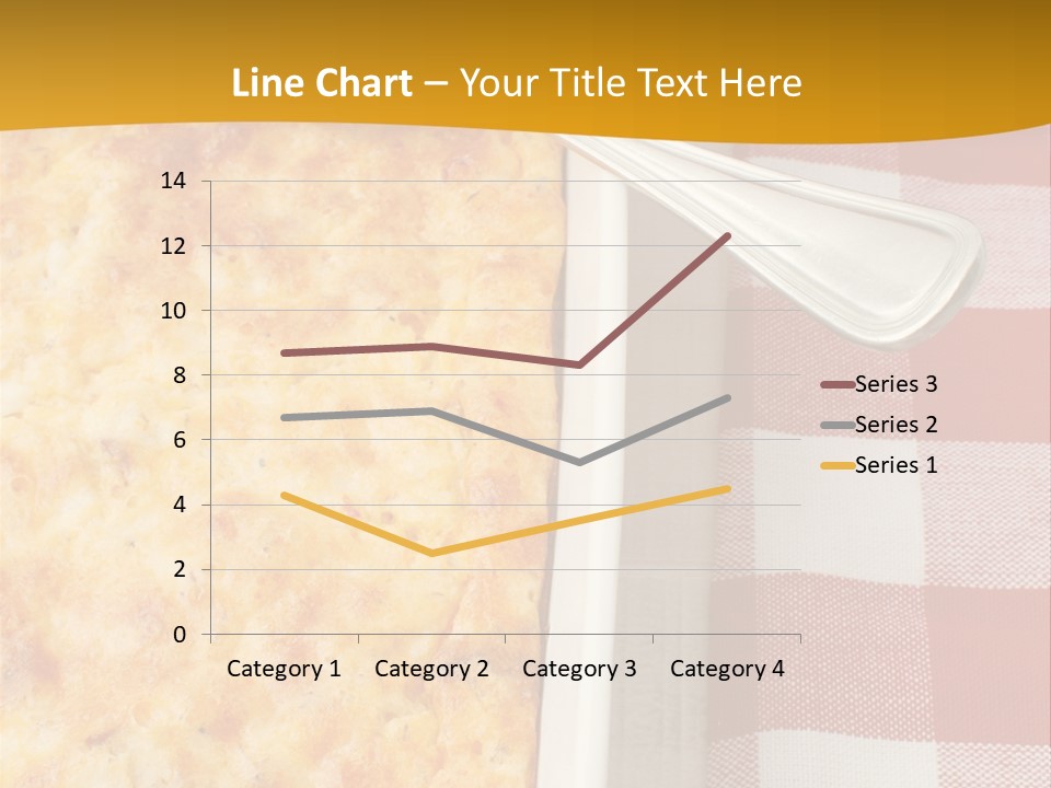 A Casserole Dish With A Fork On A Red And White Checkered Table PowerPoint Template