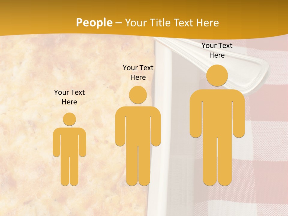 A Casserole Dish With A Fork On A Red And White Checkered Table PowerPoint Template